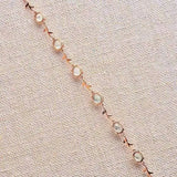 Silver Inlaid Hetian Chalcedony Wreath Bracelet for Women