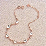 Silver Inlaid Hetian Chalcedony Wreath Bracelet for Women