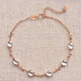 Silver Inlaid Hetian Chalcedony Wreath Bracelet for Women