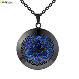 Aromatherapy Diffuser Locket Perfume Oil Necklace Stainless Steel Locket