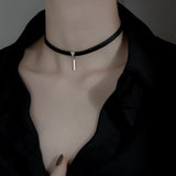 Clavicle Chain Neck Fresh & Word Ribbon Pendant Gift