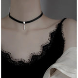 Clavicle Chain Neck Fresh & Word Ribbon Pendant Gift