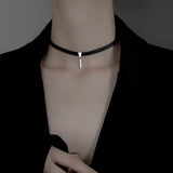 Clavicle Chain Neck Fresh & Word Ribbon Pendant Gift