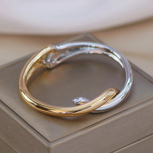 Metal Geometric Open Bracelet for Women Charm Bangles