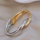 Metal Geometric Open Bracelet for Women Charm Bangles