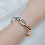 Metal Geometric Open Bracelet for Women Charm Bangles