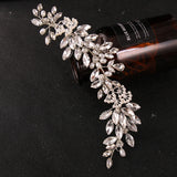 Simulated Pearls Headbands Crystal Leaf Wedding Hair Accessories