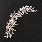 Simulated Pearls Headbands Crystal Leaf Wedding Hair Accessories