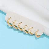 Stainless Steel Pearl Hoop Earrings Women Minimal Cartilage Piercing Jewelry