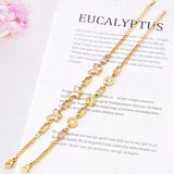 Stainless Steel Butterfly Zircon Chain Bracelet For Women