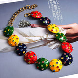 Colorful Rhinestone Metal Necklaces for Women