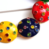 Colorful Rhinestone Metal Necklaces for Women