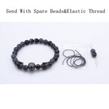 Stone Bracelet Skull Micro Pave CZ beads Crown Zircon Bracelet