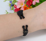 Vintage Hippie Pug Bangles Boho Dog Love Charms Bracelet