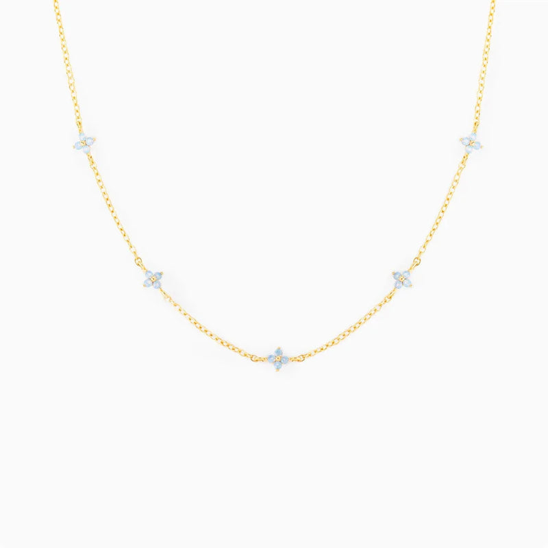 Tiny Flower Necklace for Women Pendant Necklace Female Birthday Jewelry