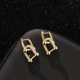 Punk Detachable Zirconia Drop Earrings
