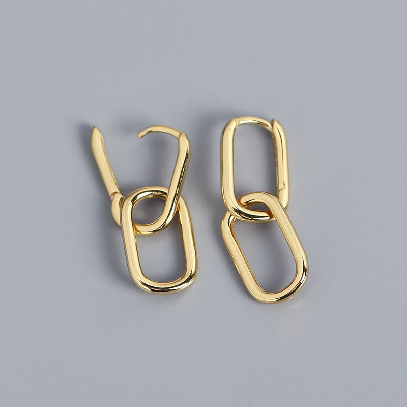 Punk Detachable Zirconia Drop Earrings