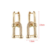 Punk Detachable Zirconia Drop Earrings