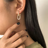 Punk Detachable Zirconia Drop Earrings