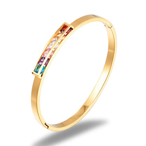 Colorful Zircon Crystals Bangles & Bracelets For Women