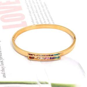 Colorful Zircon Crystals Bangles & Bracelets For Women