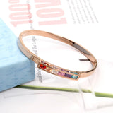 Colorful Zircon Crystals Bangles & Bracelets For Women