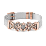 Stainless Steel Mesh Bracelet Set with Love Mom Charm Beads