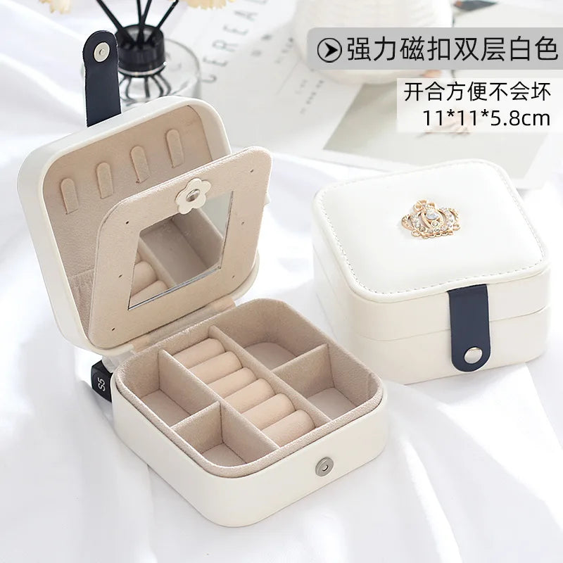 Velvet Jewelry Organizer Box for Women Girls Gift