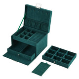Velvet Jewelry Organizer Box for Women Girls Gift