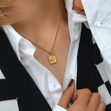 Vintage Moon Star Tarot Necklace Stainless Steel Jewelry