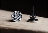 Vintage Gun 925 Sterling Silver Stud Earrings Star Womens Jewellery