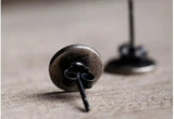 Vintage Gun 925 Sterling Silver Stud Earrings Star Womens Jewellery