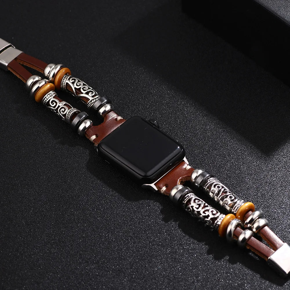 Vintage Leather Bracelet Multi-layer Charm Jewelry