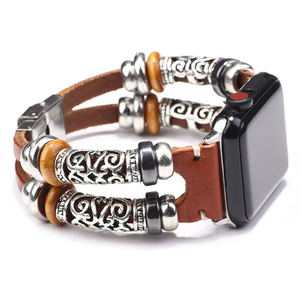 Vintage Leather Bracelet Multi-layer Charm Jewelry