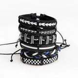 Vintage Multi-layer Leather Bracelet Men Glamour Wristband
