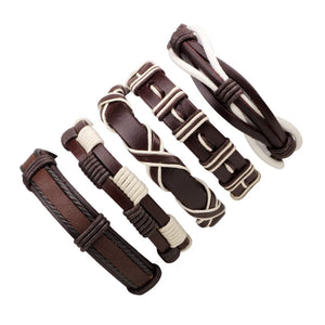 Vintage Multi-layer Leather Bracelet Men Glamour Wristband