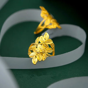 Vintage Tree Leafs Wedding Ring For Women