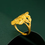 Vintage Tree Leafs Wedding Ring For Women