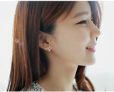 925 Sterling Silver Zircon Flower Stud Earrings