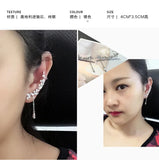 Clear Zircon Stud Earrings 925 Silver Leaves Wedding Jewelry
