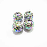 20mm Leopard Beads Plated UV&AB 100pcs/bag