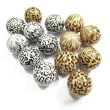 20mm 100pcs/bag Acrylic Leopard Beads for Chunky Necklace