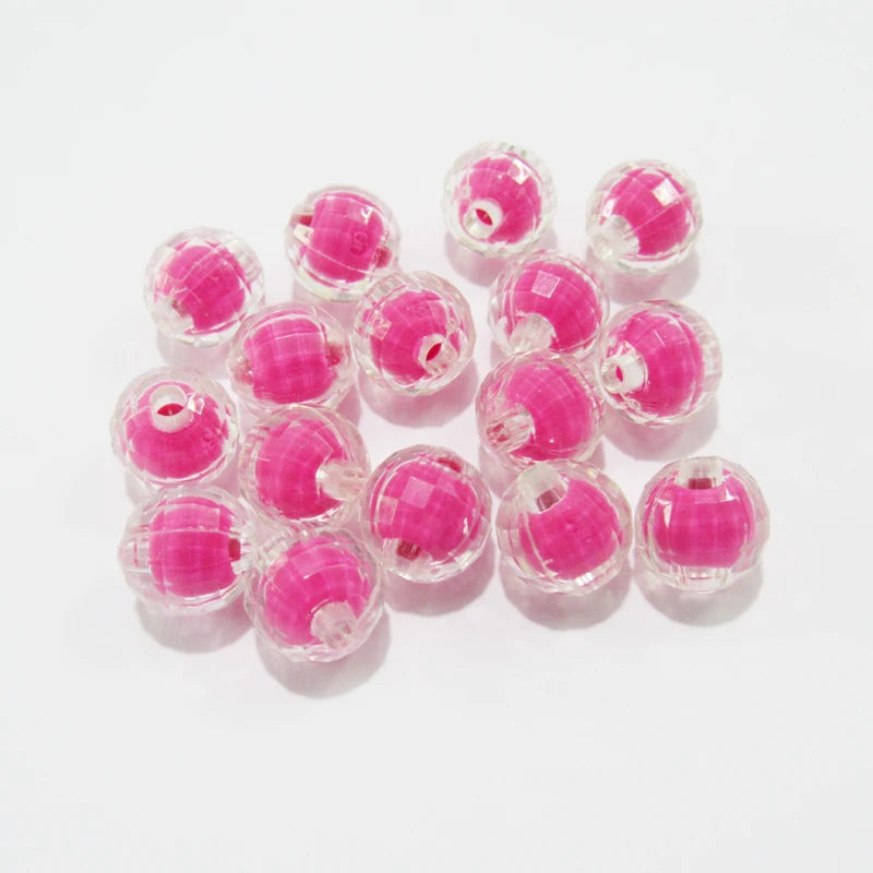 Colorful Transparent Acrylic Faceted Beads for Chunky Jewelry/DIY Hand