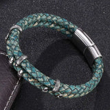 Dragon Claw Leather Bracelet Stainless Steel Clasp