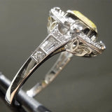 Yellow Cubic Zircon Ethnic Engagement Wedding Ring for Female