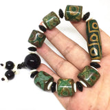 Elastic Green Agate Bracelet for Men and Women