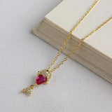 925 Silver Fish Crystal Necklace for Women