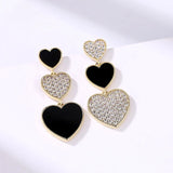 Heart Mother of Pearl Clover 925 Silver Stud Earrings