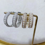 Cubic Zirconia Hoop Earrings Dubai Naija Bridal Jewelry E9881