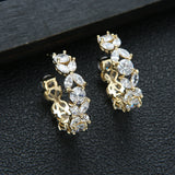 Cubic Zirconia Dubai Bridal Hoop Earrings